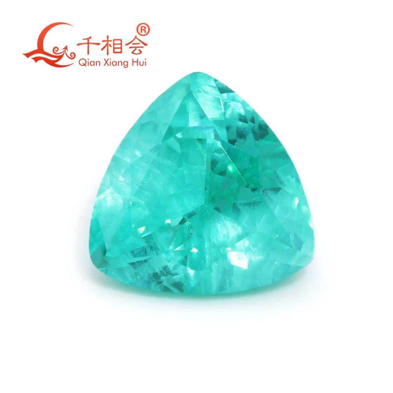 

7*7mm Lab-Grown Paraiba Color trillion Gemstone Natural Cut Yttrium Aluminum Garnet Cultivated Tsavorite Inclusions jewelry