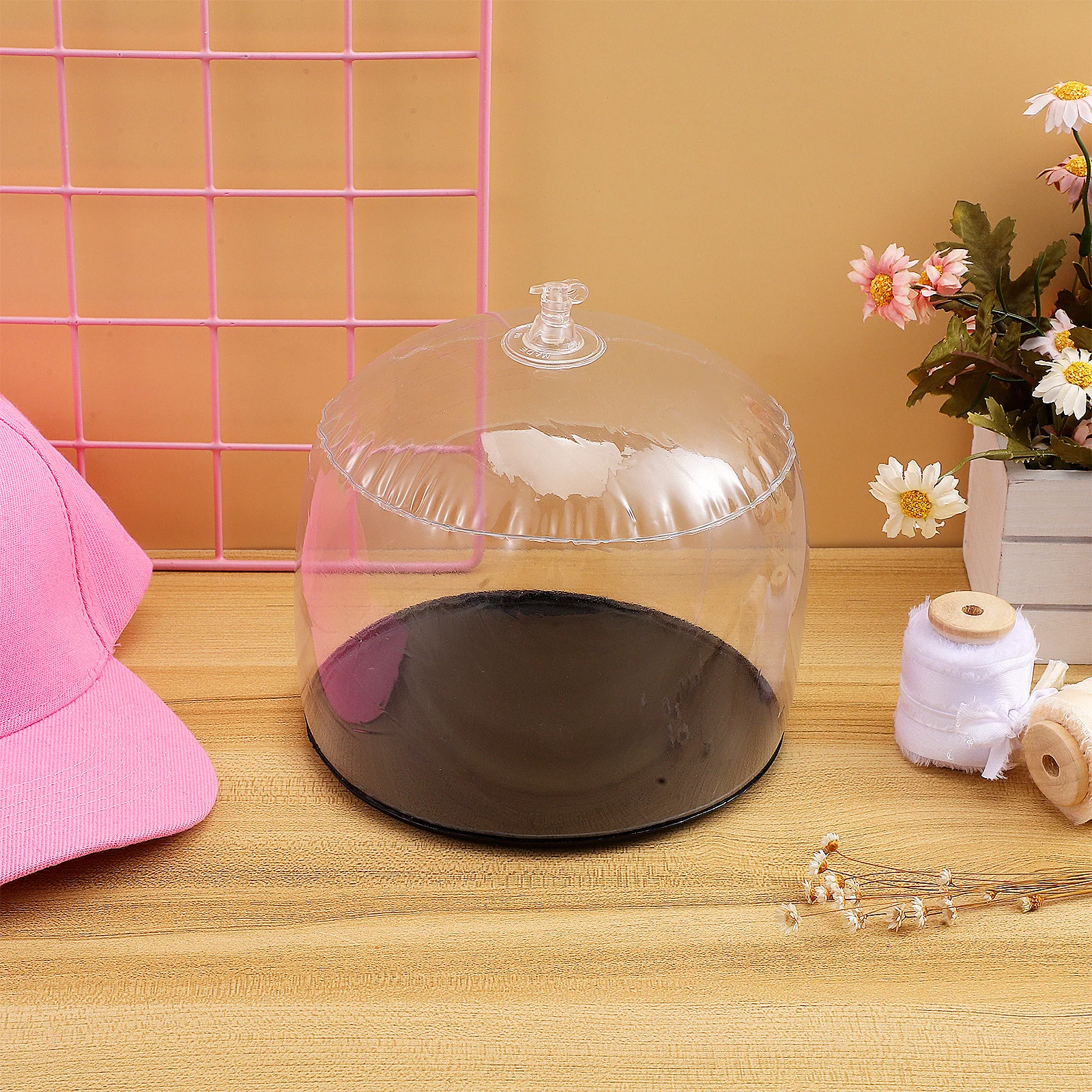 

2Pcs PVC Hat Supports Non-Deforming Dome Style Hat Shapers for Cap Display Stand Perfect Shape Retention Space-Saving Design