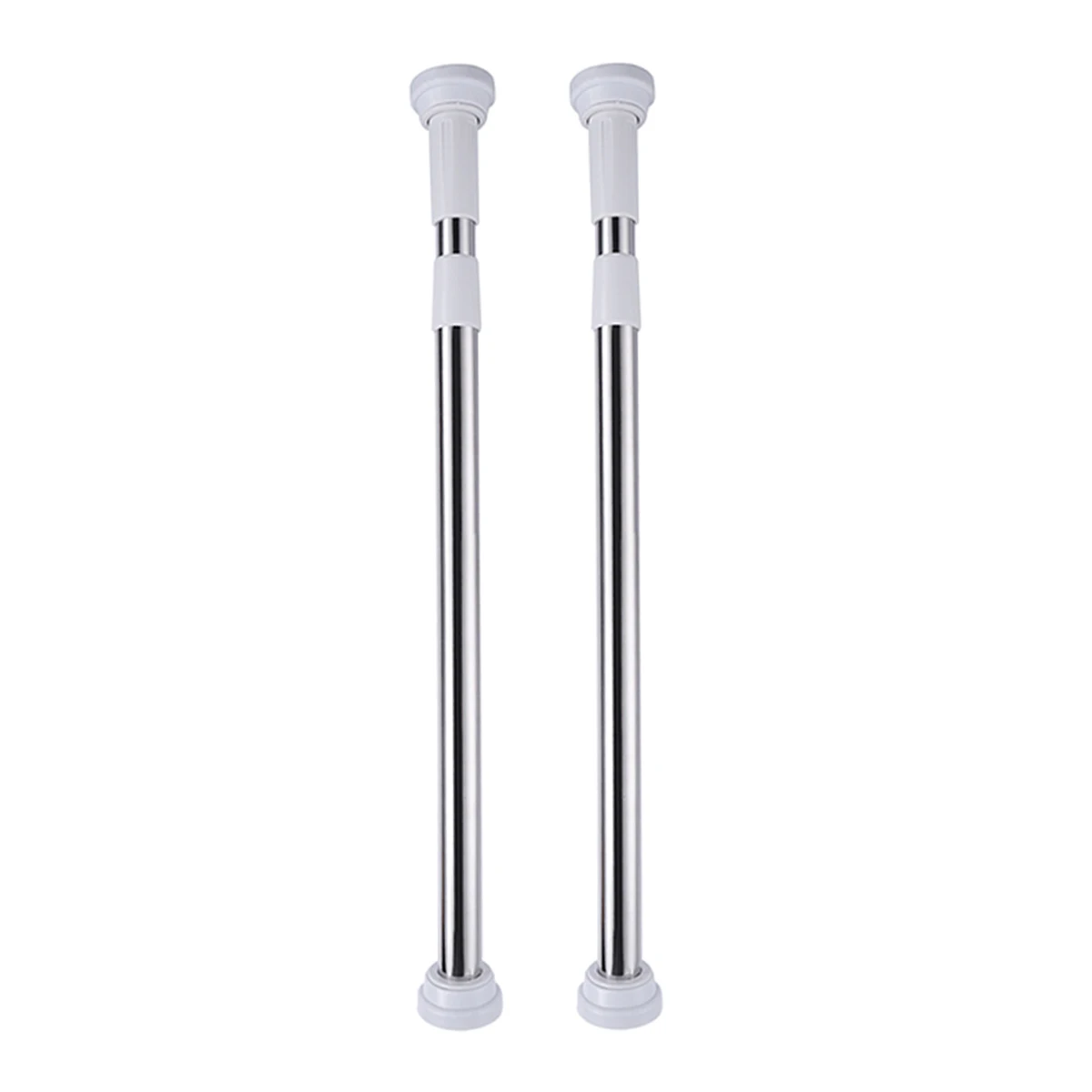 

2pcs Retractable Shower Curtain Rod Stainless Steel Adjustable Clothesline Pole Holder No Punch Needed Multi-Function Drying