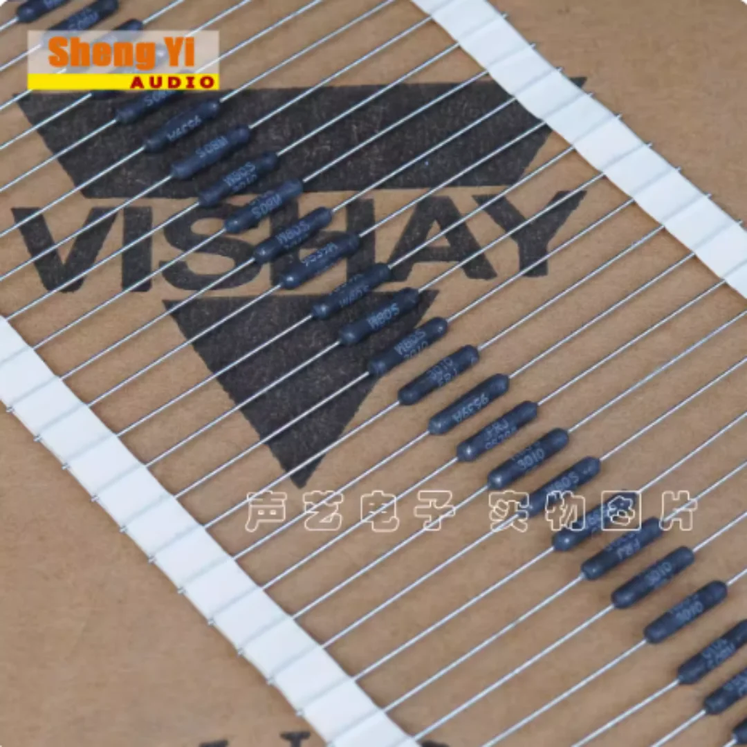 VISHAY-DALE 1W heating wire wound resistor with resistance value of 2.67R, equivalent to 2.7 ohms, 2.7R with a tolerance of 1%