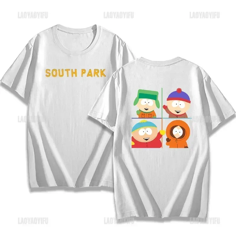 Cute Kenny Cartoon Funny Printed Pure Cotton T Shirt Straight Uttta South Park Anime Men\'s Women\'s Tshirt 2024 Streetwear Casual