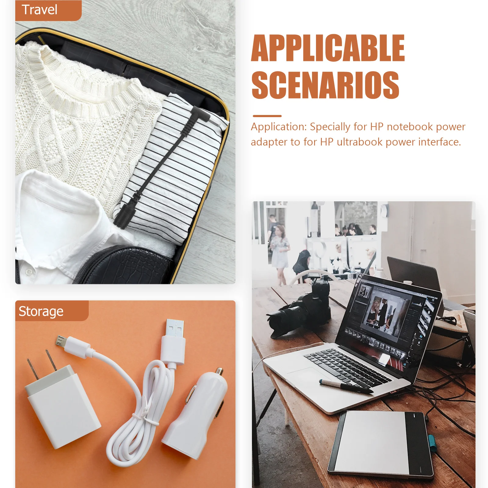 

2Pcs 7.4x5.0mm Female to 4.5x3.0mm Male Blue Bent Plug Power Supply Converter Cord for Ultrabook Notebook Reliable High