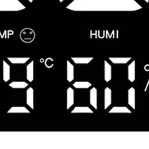 Large LED Digital Wall Clock For Weather Station Temperature Humidity Calendar Display White Plastic Home Office Decor