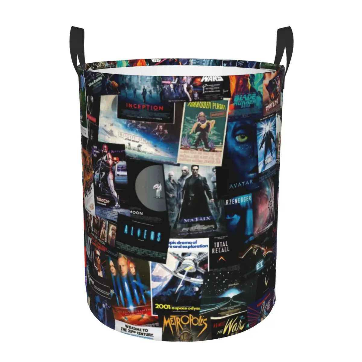 Custom Sci-Fi Movie Posters Laundry Hamper Large Storage Basket Vintage Cinema Theater Film Gift Kids Nursery Toy Organizer