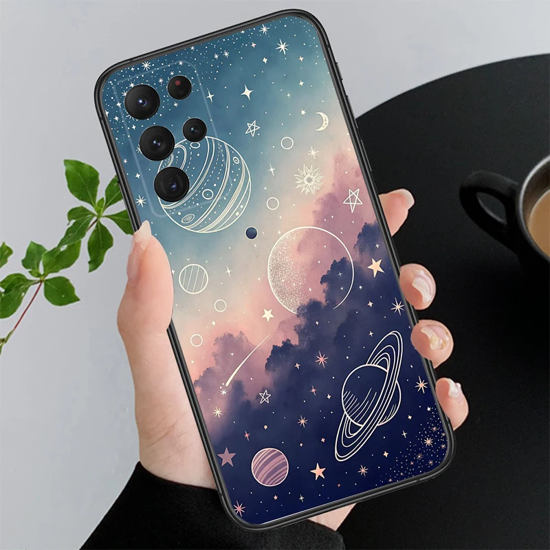 Space Planet Phone Case For Samsung A16 A52S A55 A56 A36 A35 A15 A53 A54 A33 A34 A25 A05S A52 A14 A24 A26 A06