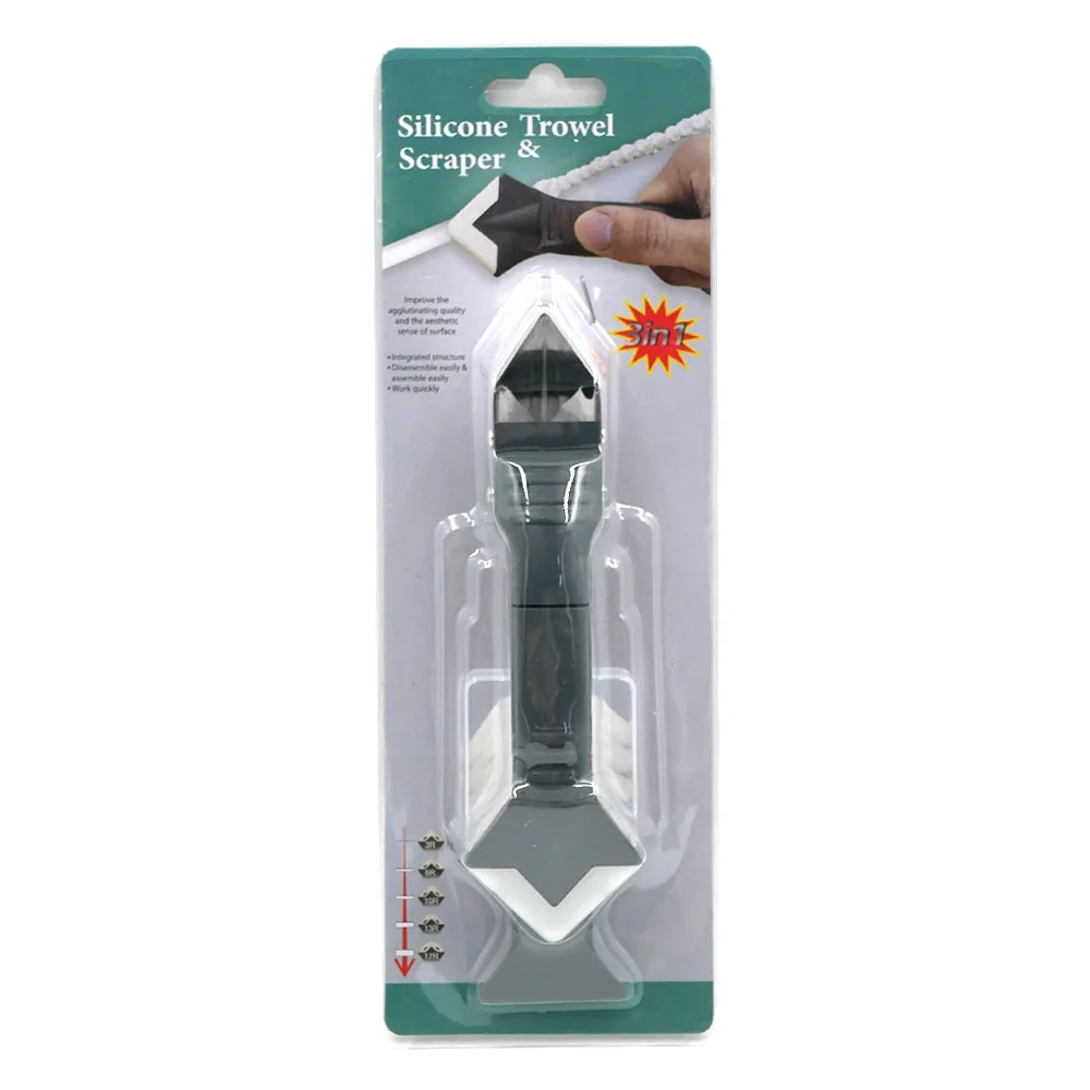 3 in 1 Breeuwen Gereedschap, Kalefateren Finisher en Remover met Rvs Blade Siliconenkit Afwerking en Removal Tool