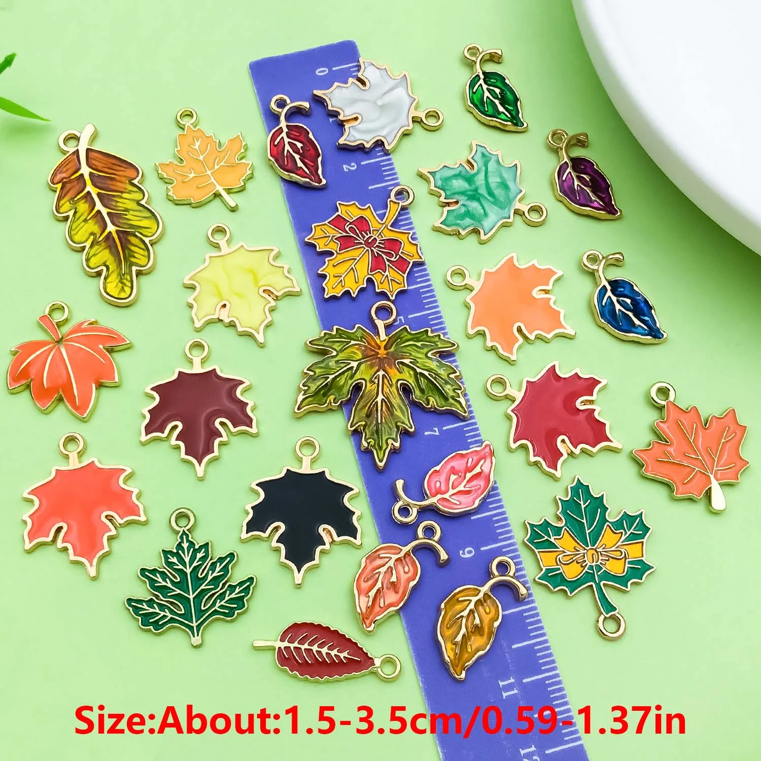 10/30pcs Thanksgiving Decorative Charms Alloy Maple Leaf Pendants for DIY Bracelets Necklaces Earrings Jewelry Making Accessory