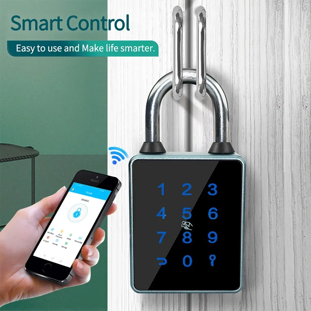 Imagem -04 - Tuya Smart Cadeado Impermeável Ttlock Controle App Cartão de Senha Impressão Digital Desbloqueio Bluetooth Anti-roubo Bagagem Bolsa Bloqueio da Porta