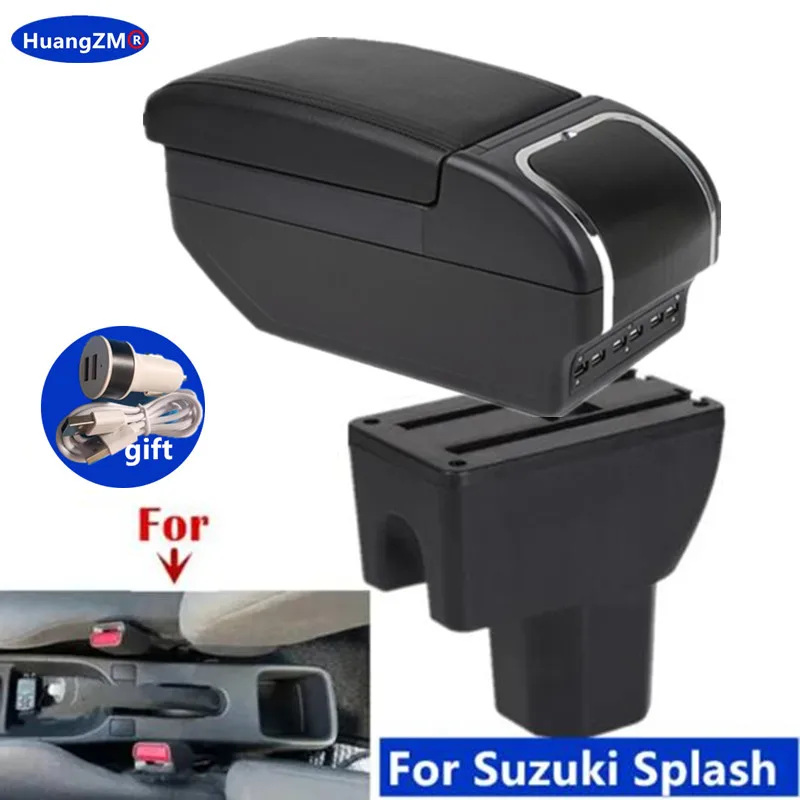 Für Suzuki Splash Armlehne Box Für Suzuki Splash Auto Armlehne box Lagerung Box Innen Gewidmet Retrofit teile Auto Zubehör