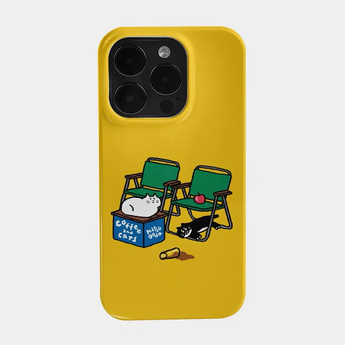 Yellow Cat Coffee Phone Case for IPHONE 18 17 Air 16E 15 PROMAX 14 15Plus 13 12 MINI 11 PRO 16Plus XR XS MAX Acrylic Phone Cover
