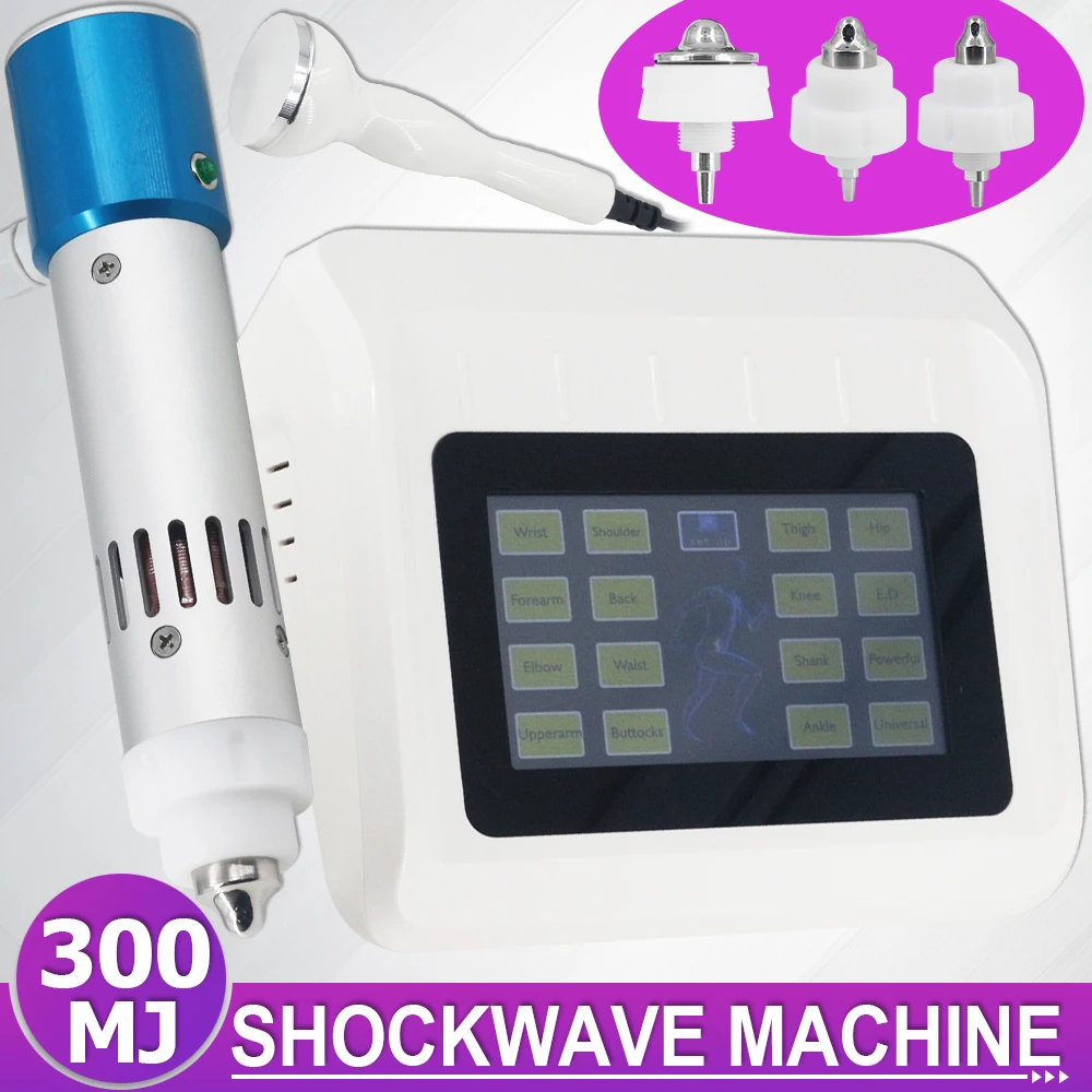 300MJ Shockwave Therapy Machine Ultrasonic Massager For ED Treatment And Muscle Pain Relief Massage 18Hz Professional Shock Wave