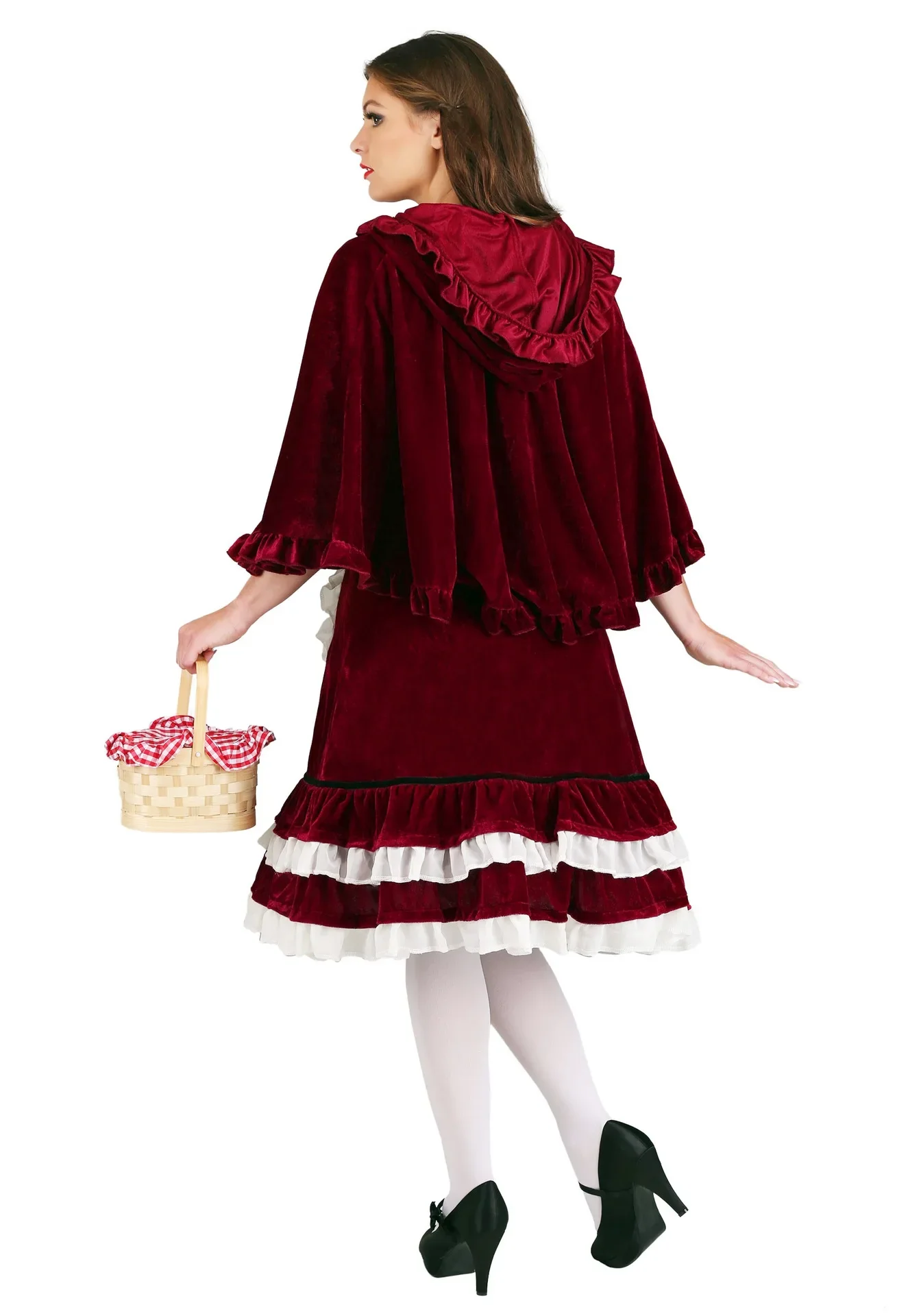 Costume de Cosplay du Petit Chaperon Rouge pour Halloween, Robe de Barrage Nette, Tenue de ixEverak pour Femme