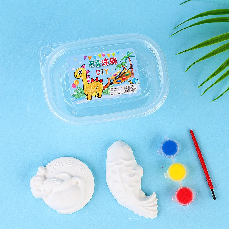 

。 Новая развивающая игрушка: Гипсовая кукла для раскрашивания в стиле граффити, сделанная вручную, с мультяшным дизайном, случайная расцветка, подарок на день рождения