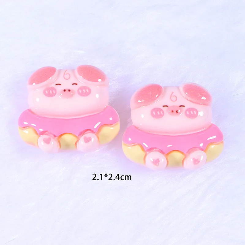 20Pcs Kawaii Cartoon Animals Flatback Resin Cabochon Scrapbooking Craft Hair Bows Center Accessories DIY Phone Case Decoration