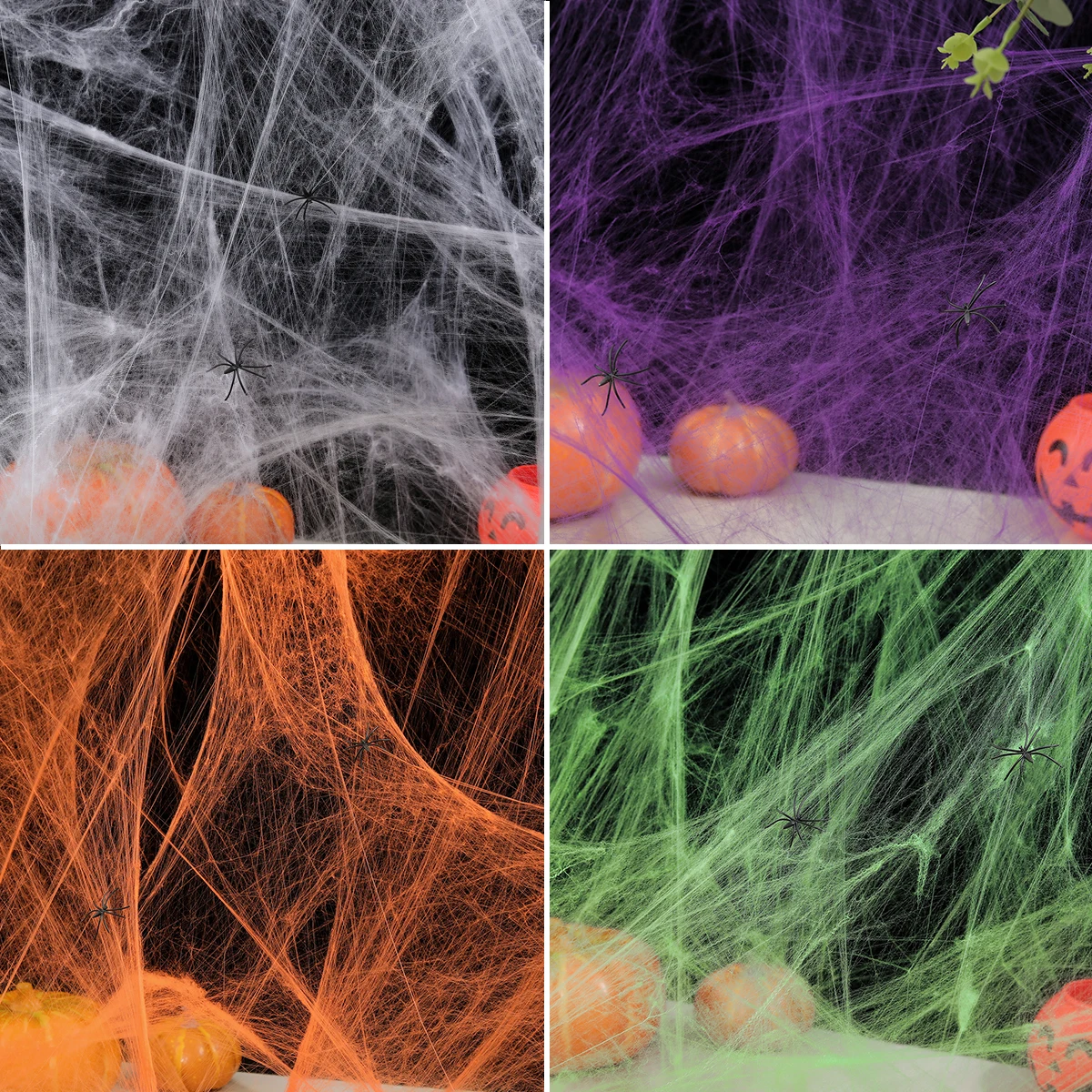 هالوين نسيج العنكبوت منزل مسكون بار ديكور الحفلات الدعائم تخطيط المشهد 1 مجموعة من 20 جرام #6