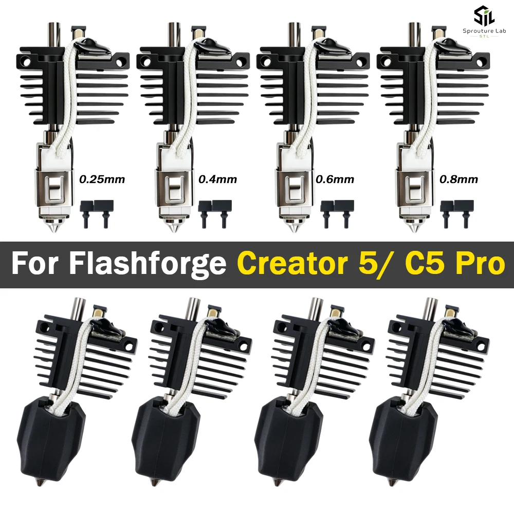 Image of Upgrade FLASHFORGE Creator 5/C5 Pro Düsenbaugruppe Creator C5 Hotend Kit/C5 Pro Extruder Hotend 3D-Drucker Zubehör