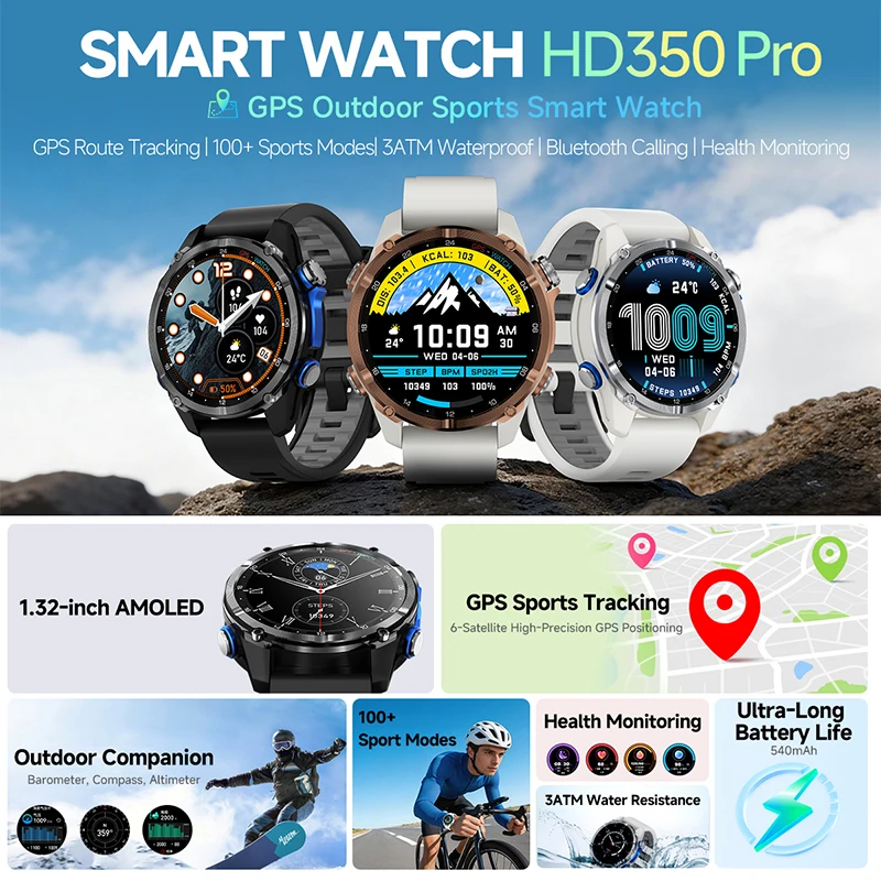Nuevo Reloj Inteligente GPS de - Altimeter Compass Watch reseña y precio