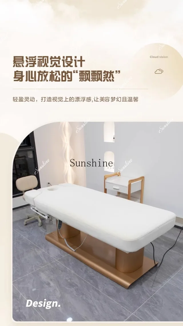 Electric lifting beauty salon special multi-function constant temperature heating surgery micro-plastic physiotherapy bed  FT
