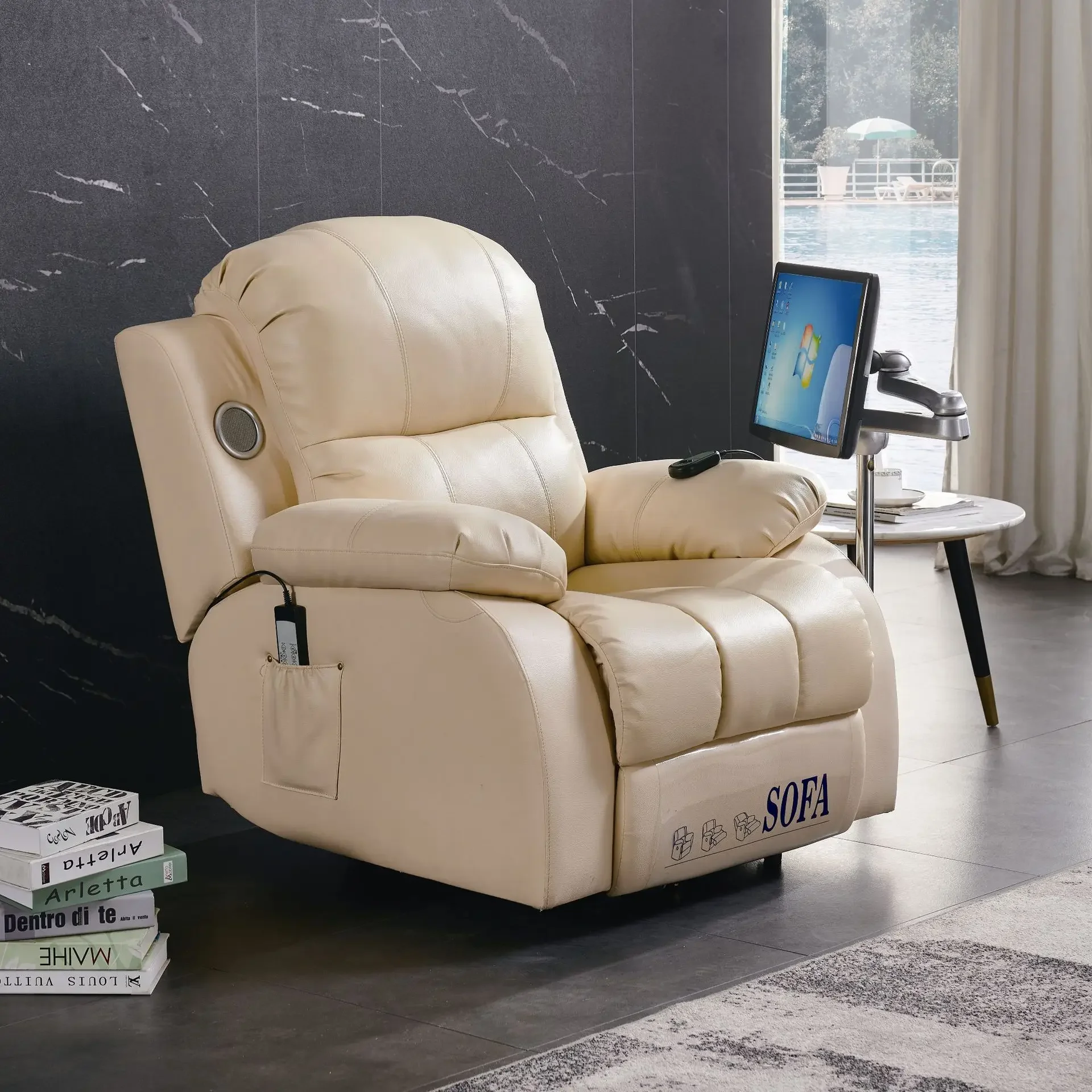 Psychological consultation room Hypnosis music relaxation chair Electric massage function sofa Single sofa