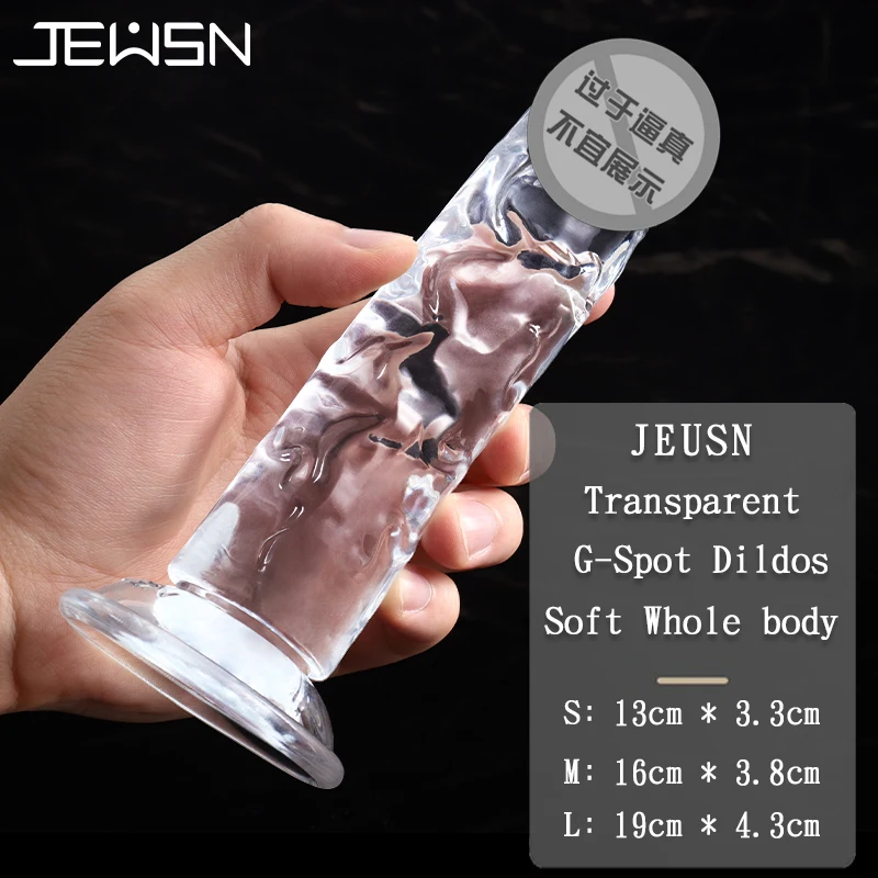 New Realistic Dildos Erotic Jelly Dildo With Super Strong Suction Cup Sex Toys for Woman Men Artificial Penis G-spot Simulation