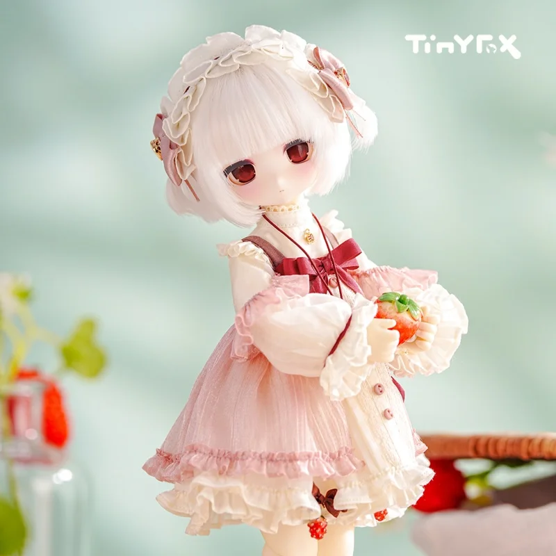 Tinyfox Official Meira Petite Strawberry Bjd Joint Movable Doll 1/6 2d Action Figure Collect Model Full Set Girl'S Birthday Gift