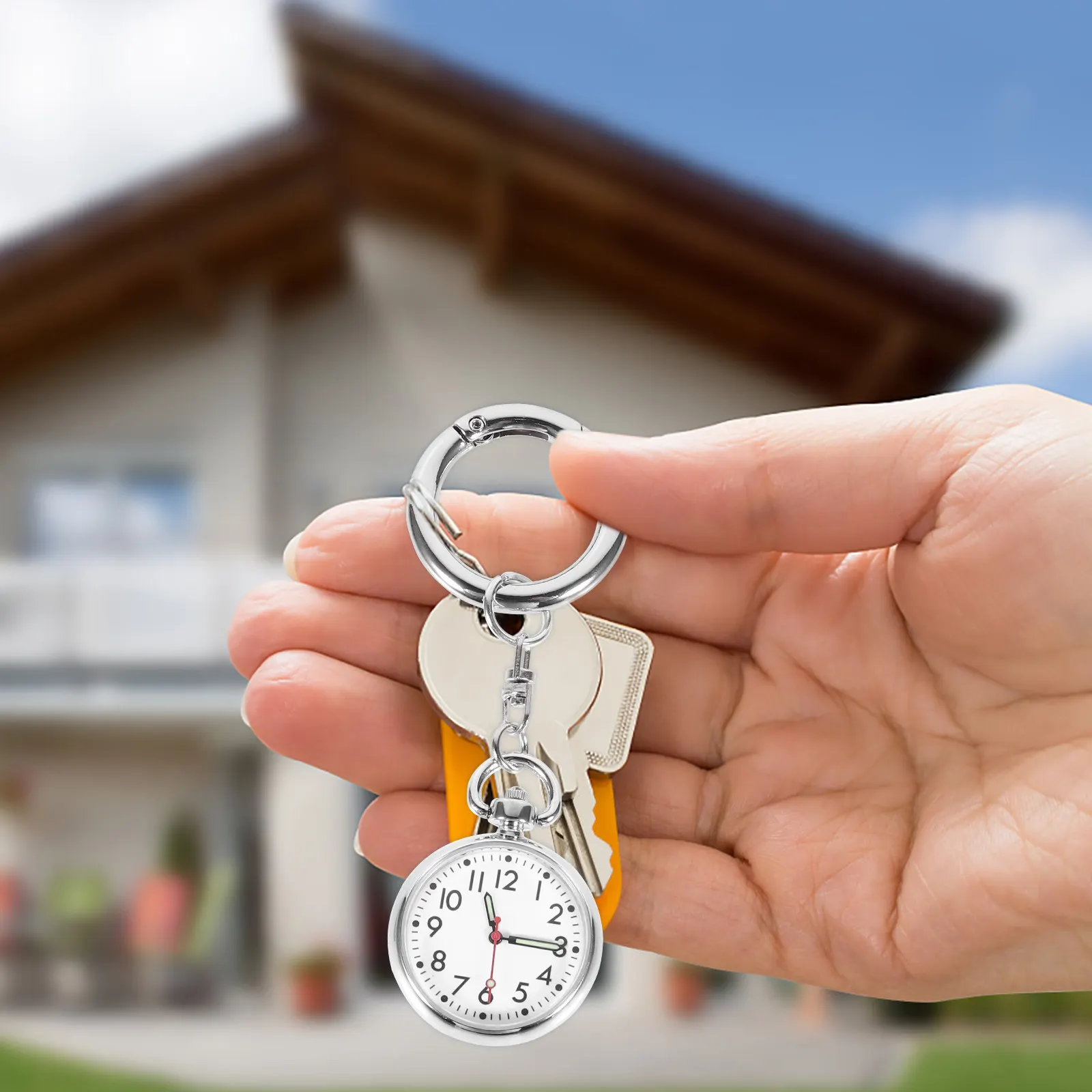 Creative Pocket Watch Luminous Hanging Watch Portable Keychain Quartz Movement for Use Key Ring Watches