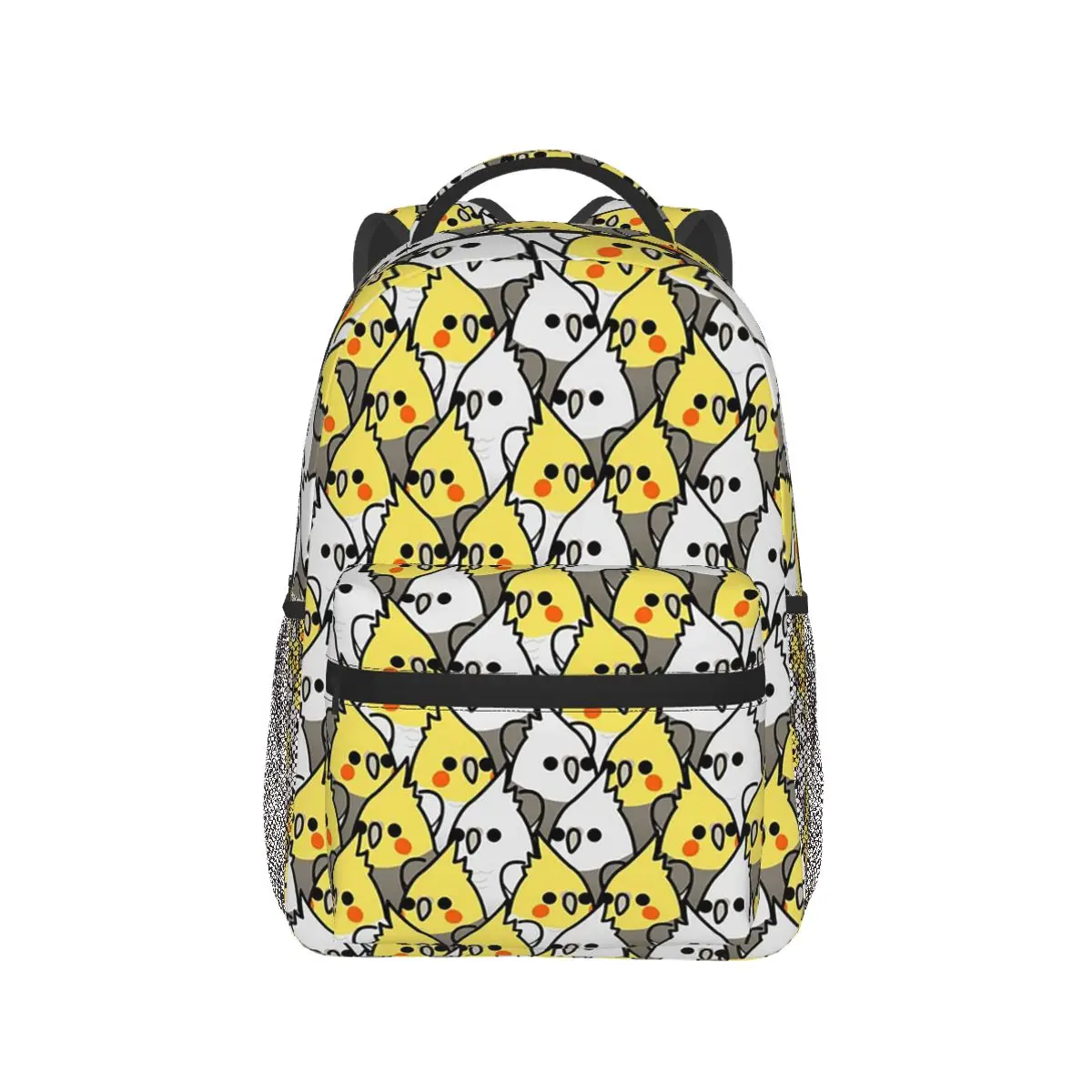 

Cute Cockatiel Bird Pattern Backpack Student Boys Girls BookBag Children School Bag Laptop Shoulder Bags for Men Women