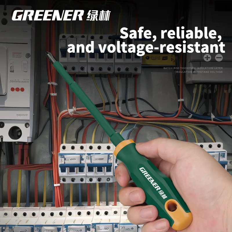 مفك براغي كهربائي معزول من جرينري مشقوق فيليبس مغناطيسي مسطح متقاطع أدوات كهربائية احترافية متينة للإصلاح #2