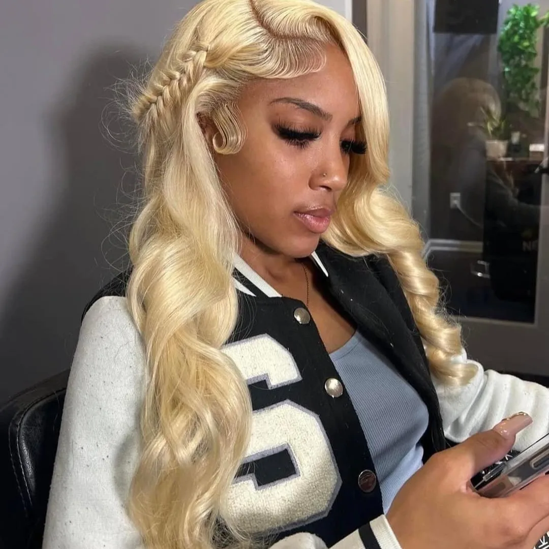 613 loira onda do corpo peruca de cabelo pré arrancado 30 38 Polegada 100% peruca de cabelo humano 13x4 13x6 hd perucas frontais do laço para mulher 200 densidade