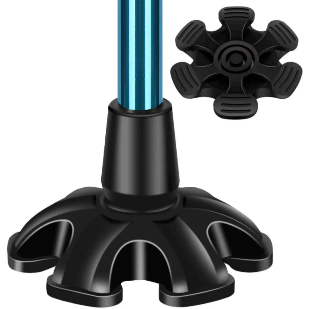 

1 шт., 19 мм/22 мм, сменные насадки для трости, сверхпрочная резиновая самостоящаяся основа с 6 опорными ножками для трости, палочек