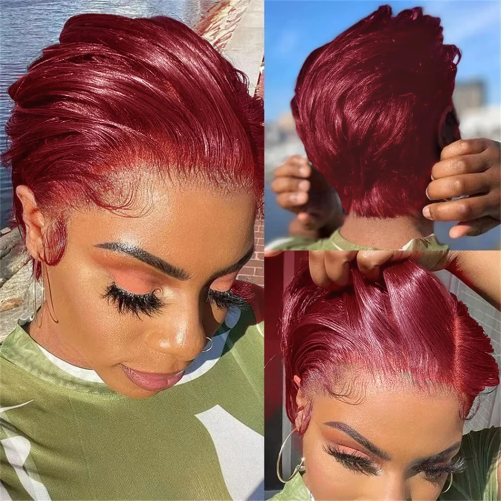 13x4 الدانتيل أمامي قصير بوب قبل قطعها اللون الطبيعي البني 99J شقراء تسليط الضوء على خصلات الشعر المستعار الإنسان عابث قطع خصلات الشعر المستعار الإنسان يوميا