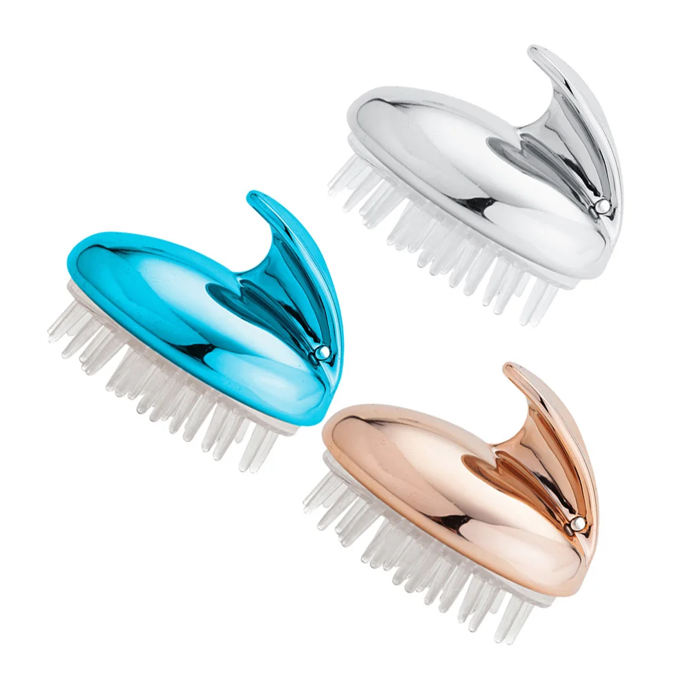 3 قطعة أمشاط تدليك فروة الرأس المضادة للقشرة فرش الشعر التطهير العميق تصميم كهربائي أدوات سبا متينة للرجال والنساء الحيوانات الأليفة