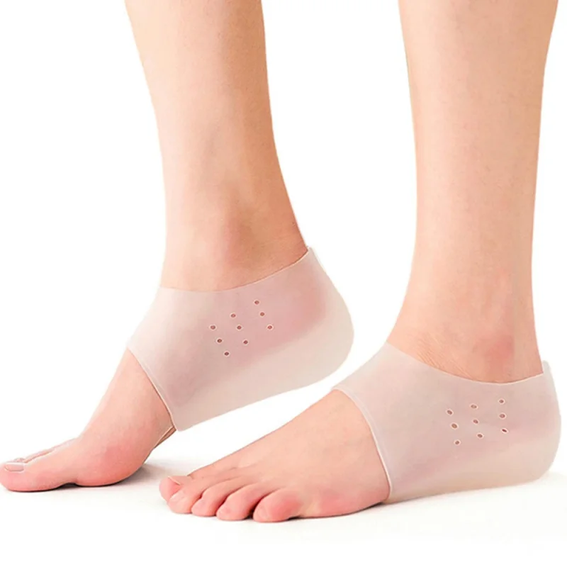 Silicone Invisible Inner Height Insoles Lifting Increase Socks Outdoor Foot Protection Pad Men Women Heel Cushion Hidden Insole