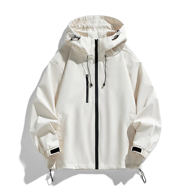 

Casual Solid Color Men's Jacket Hooded Couple Outfit Unisex Outdoor Sports Hiking Jacket High Quality Men's Hiking Casual Top