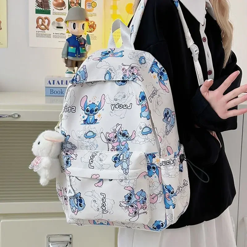 

Disney cartoon women Stitch Backpack Cartoon Kids Bag Schoolbag Gift