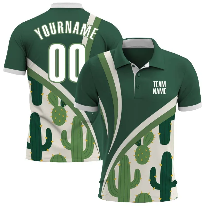 

Summer Shirts Women For Men Personalized Golf Flower Shape Polo Shirt 3D Printed Tops Customize Your Name, Number, Team Name