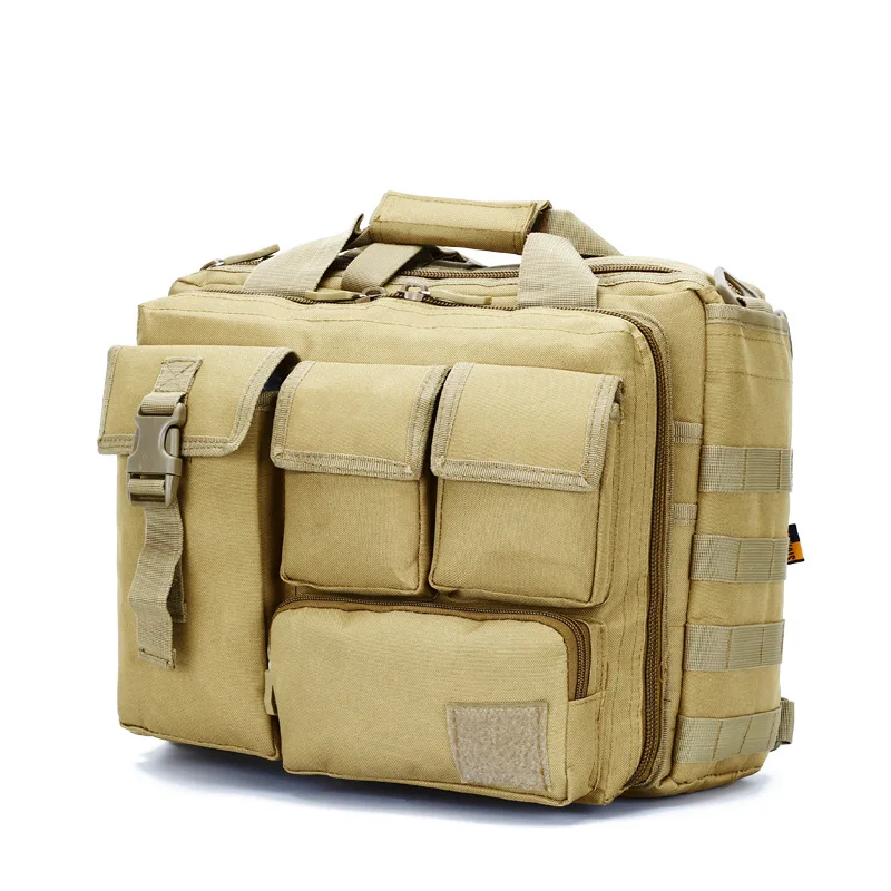 15.6 Inch Tactical Laptop Bag MOLLE Shoulder Messenger Bag Military EDC Camera Storage Pack Outdoor Travel Work Bag