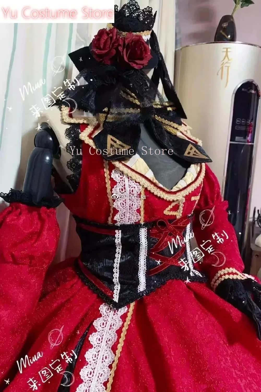 يو CostumeStore [مخصص] أنيمي الخامس هوشو البحرية الكابتن لعبة البدلة القوطية لوليتا فستان رائع تأثيري حلي هالوين