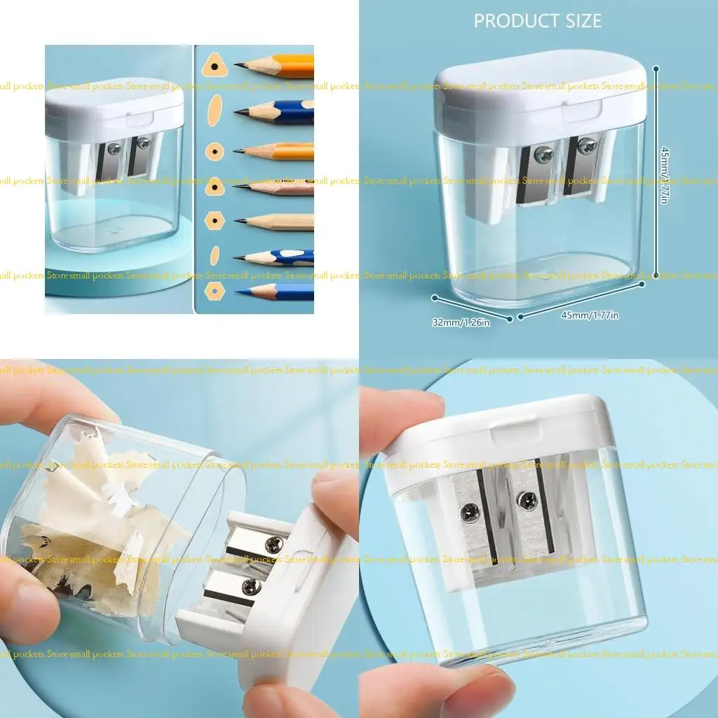R1WD Double Hole Pencil Sharpner Manual Pencil Sharpner Sharping Tool.