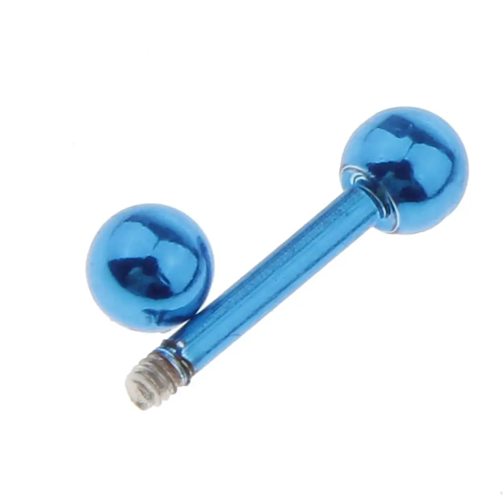 Barbell Piercings 16g Stainless Steel Lip Studs Straight Barbell Jewelry Ball Closure for Ear Helix Tongue