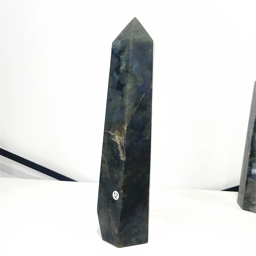 1960g Natural Gemstone Labradorite Quartz Wand Crystal Point Spiritual Crystals Healing