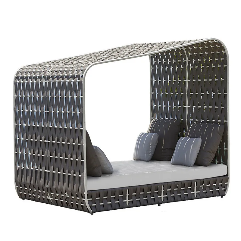 Outdoor Sofa Bed Seaside Beach Swimming Pool Large Bed Personality Creative Fashion Lounge Chair Shade Terrace Furniture