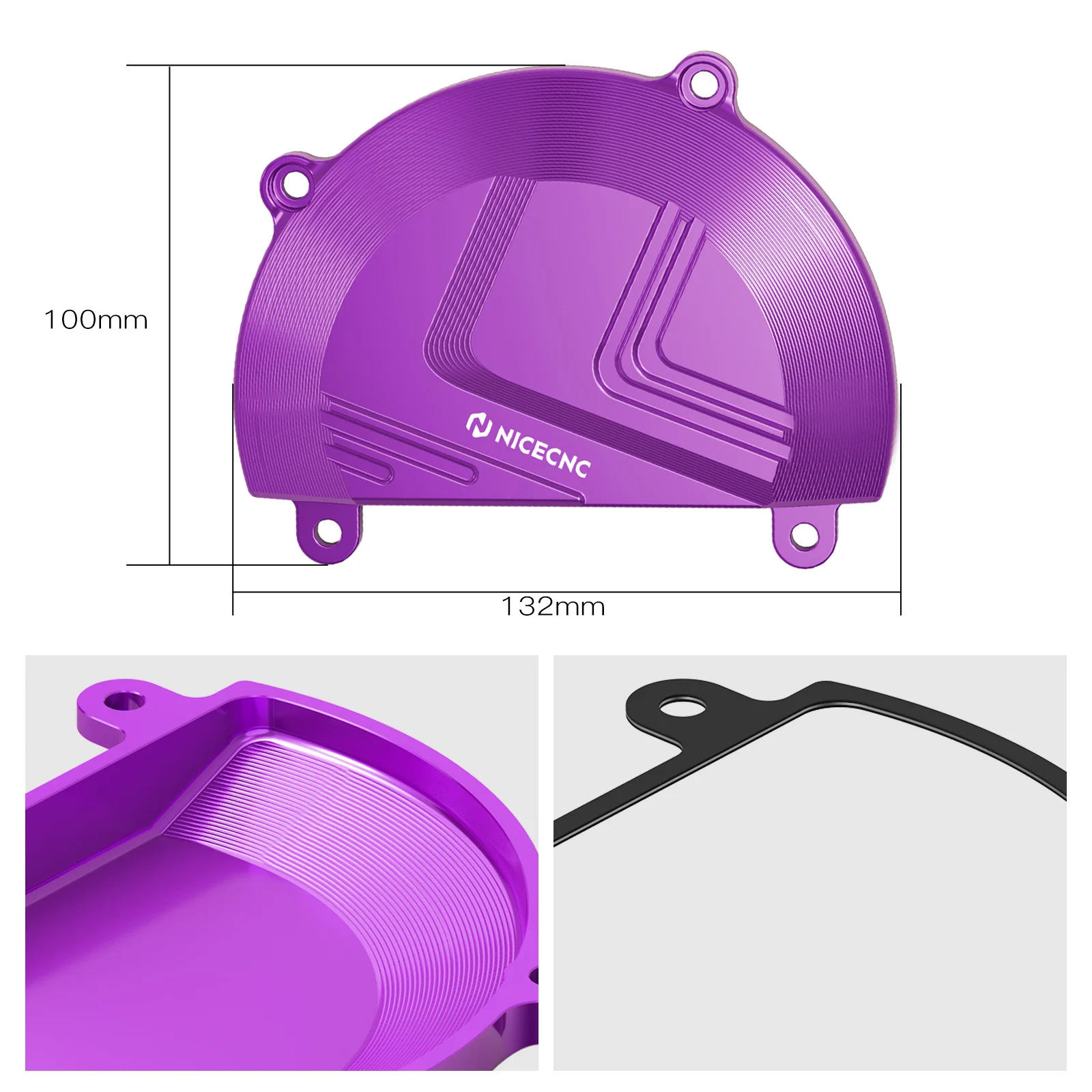 NICECNC For 2025 2024 Stark Varg EX Left Large Motor Cover Sprocket Cover Chain Guard Kit For STARK VARG MX Electric Dirt Bike