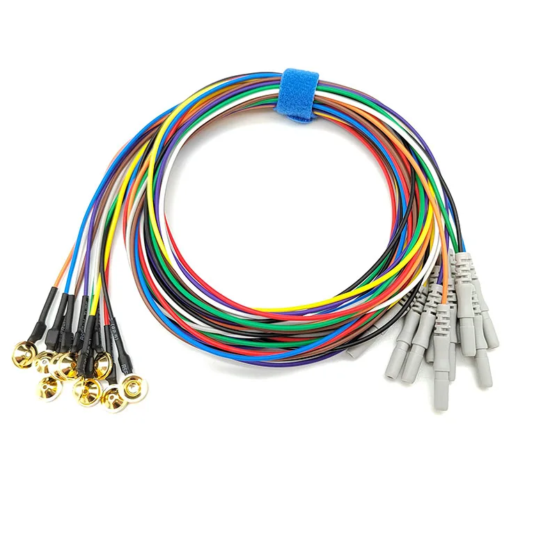 EEG/AEEG/VEEG cable Din 1.5mm female plug and Gold-plated copper electrode 1.5m cable for EEG cap