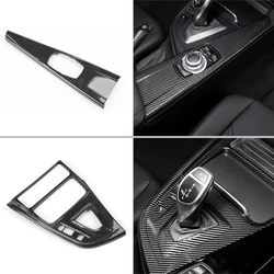 Carbon Fiber Style Front Interior Trim Gear Shift Panel Cover Trim ABS Plastic Fit For BMW F32 F33 F36 320i 430i 2016-2019 2018