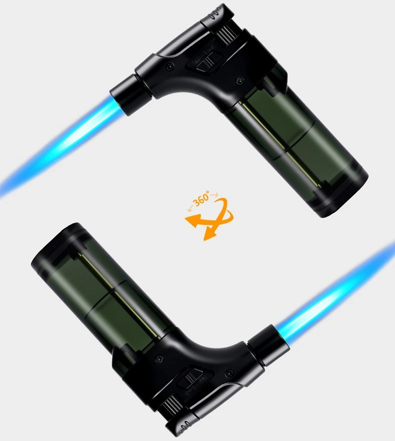 

NEW Multifunctional Windproof Large Capacity Air Chamber Cigar Specific Lighter Convenient Lock Fire Cigar Spray Gun Gift