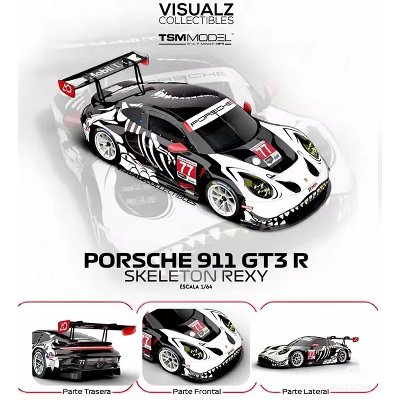

MINIGT 1:64 2025 Porsche 911 GT3 R AORacing “REXY” Skeleton Car #77-lMSA Petit LeMans 1:64 Scale