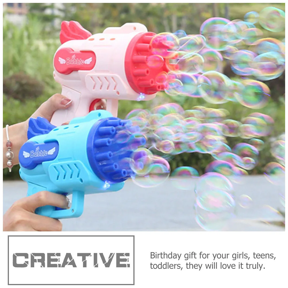 1 set 1 Set Kids Plaything Electric Blower Bubble Machine For Children Plastic Bubble Maker Bright Color Adorable Design