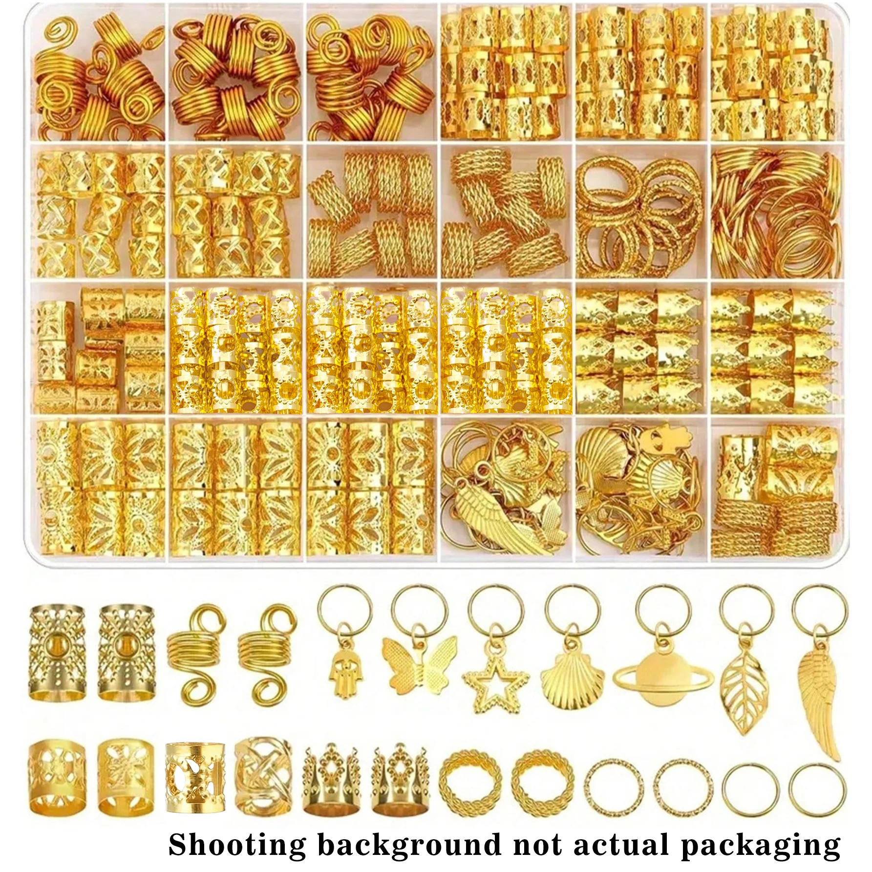 Women Accessories Box - 284-teiliges Haarschmuck-Set, eleganter Bohemian-Stil, hohle und