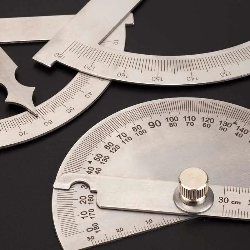 

Angle Ruler 145mm180 Degree Adjustable Protractor Stainless Steel Angle Gauge Round Head Caliper Measuring Ruler